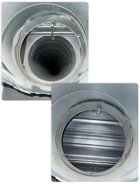 Fire Damper Service Page Photo collage showing fire dampers